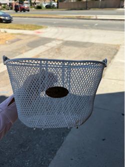 White Bicycle Basket