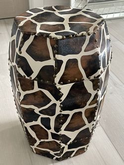 Leopard Stool/ Chair/ Bin With Storage