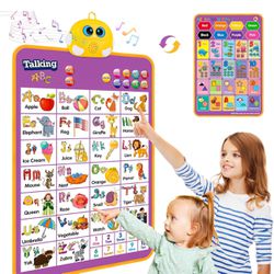Electronic Alphabet Wall Chart, Talking ABC Interactive Alphabet Poster at Preschool, Kindergarten for Toddlers, Birthday Gifts for Age 1 2 3 4 5 Year