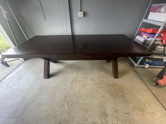 Dark Wood Extendable Dining Table