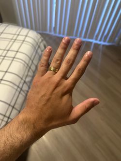 Solid 18 k Real Gold Ring Size 8
