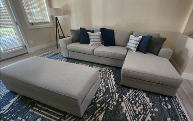 SOFA - Living Spaces Delano Sectional + Ottoman