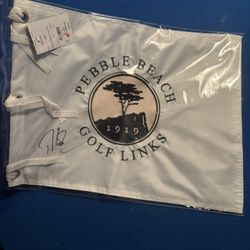 Signed, Round Used Flag From Pebble Beach 