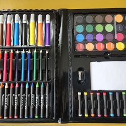 100 piece variety pencils / markers / pastels / crayons