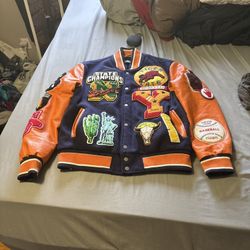 JORDAN CRAIG EMPIRE STATE VARSITY TEAM JACKET WOOL PATCH NAVY BLUE - L