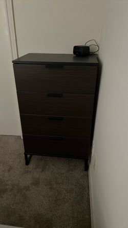 Dark Brown 4-Drawer Tall Dresser