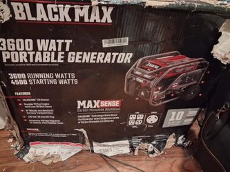 new Black Max 3600 Watt Portable Generator