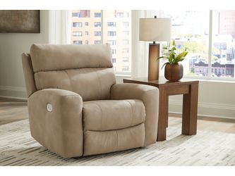 Next-Gen DuraPella Sand Power Recliner with Adj. Headrest