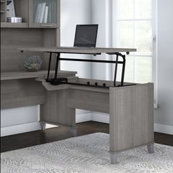 Bush Business Furniture Somerset 3 Position Sit to Stand, Platinum Gray WC81242