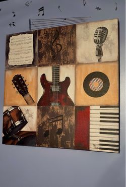 9-Panel 32x32 Canvas Print - "Rock the Music" by artists Hakimipour and Gritter