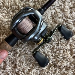 Bass Fishing Rod Combo Shimano curado DC 150 And st croix Mega