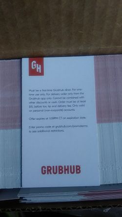 GrubHub coupons
