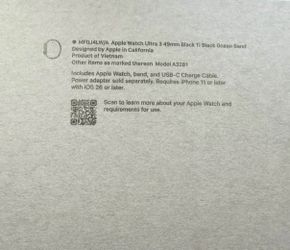 Apple Watch Ultra 3 49mm black ti black ocean band