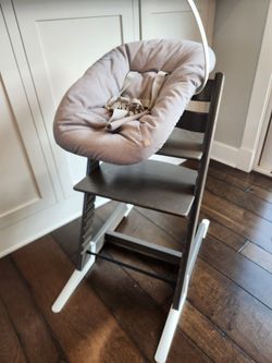 Stokke Tripp Trapp High Chair with Newborn Set,  Baby Set, Harness and Tray