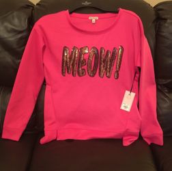 Juicy Couture “Meow” Hot Pink Sweater Size Medium