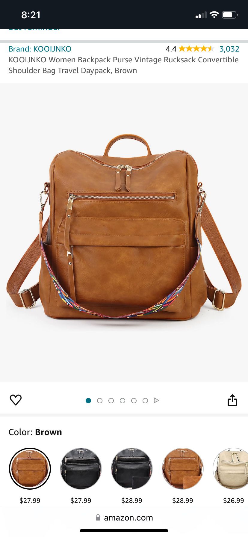 New  Women’s Backpack Purse Convertible Shoulder Bag