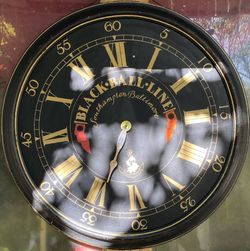 Blackball Line Ship Clock Antique Very Rare (READ DESC)