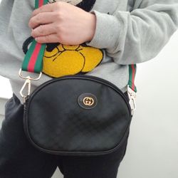 Authentic Vintage Gucci GG Monogram Micro Guccissima Fanny Bum Waist Belt Crossbody Bag