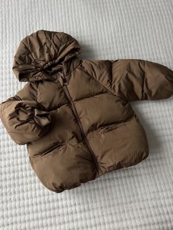 Kids Toddler Puffer Jacket 2-3 Years – Warm Brown Coat