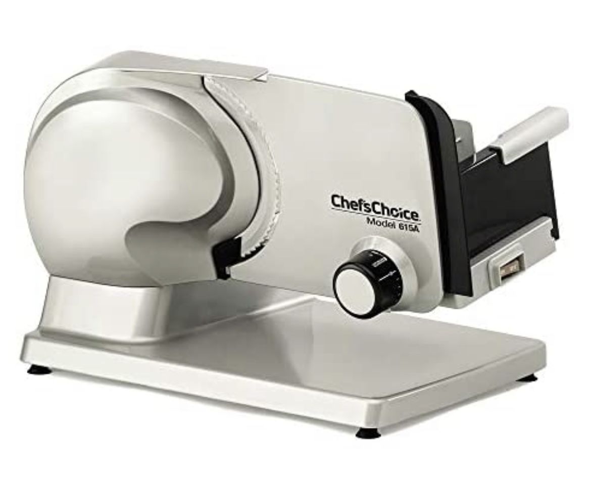 Chef'sChoice 615A Electric Meat Slicer Features Precision thickness Control & Tilted Food Carriage For Fast & Efficient Slicing with Removable Blade f
