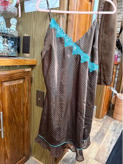 Brown woman’s slip dress