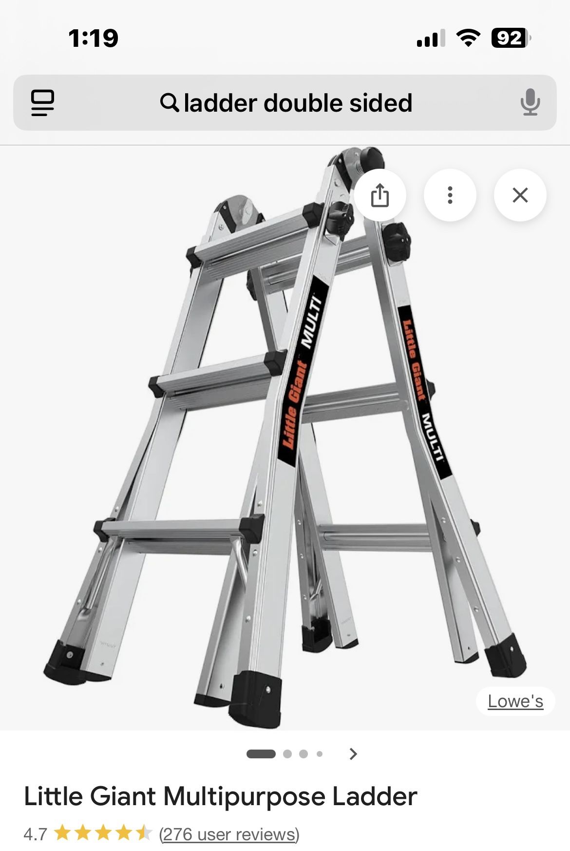 Work Ladder Multi Functional Little Giant Snap On /Off