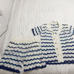 Mens Casablanca Crochet Set Sz s/m