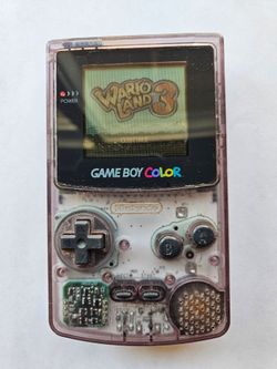 ATOMIC PURPLE GAMEBOY COLOR with WARIO 3 GAME
