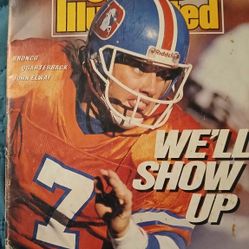 Denver Broncos Qb John Elway, 1990 Afc Championship Sports Illustrated Cover 