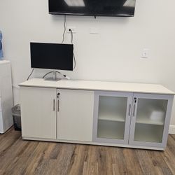 Office Credenzas (with glass panel) - $100 Each