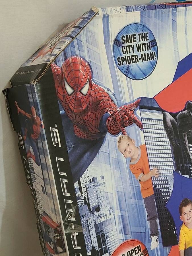 VINTAGE. SPIDERMAN 3 Pop-up City Skyline Mega House Play Hut Tobey Maguire