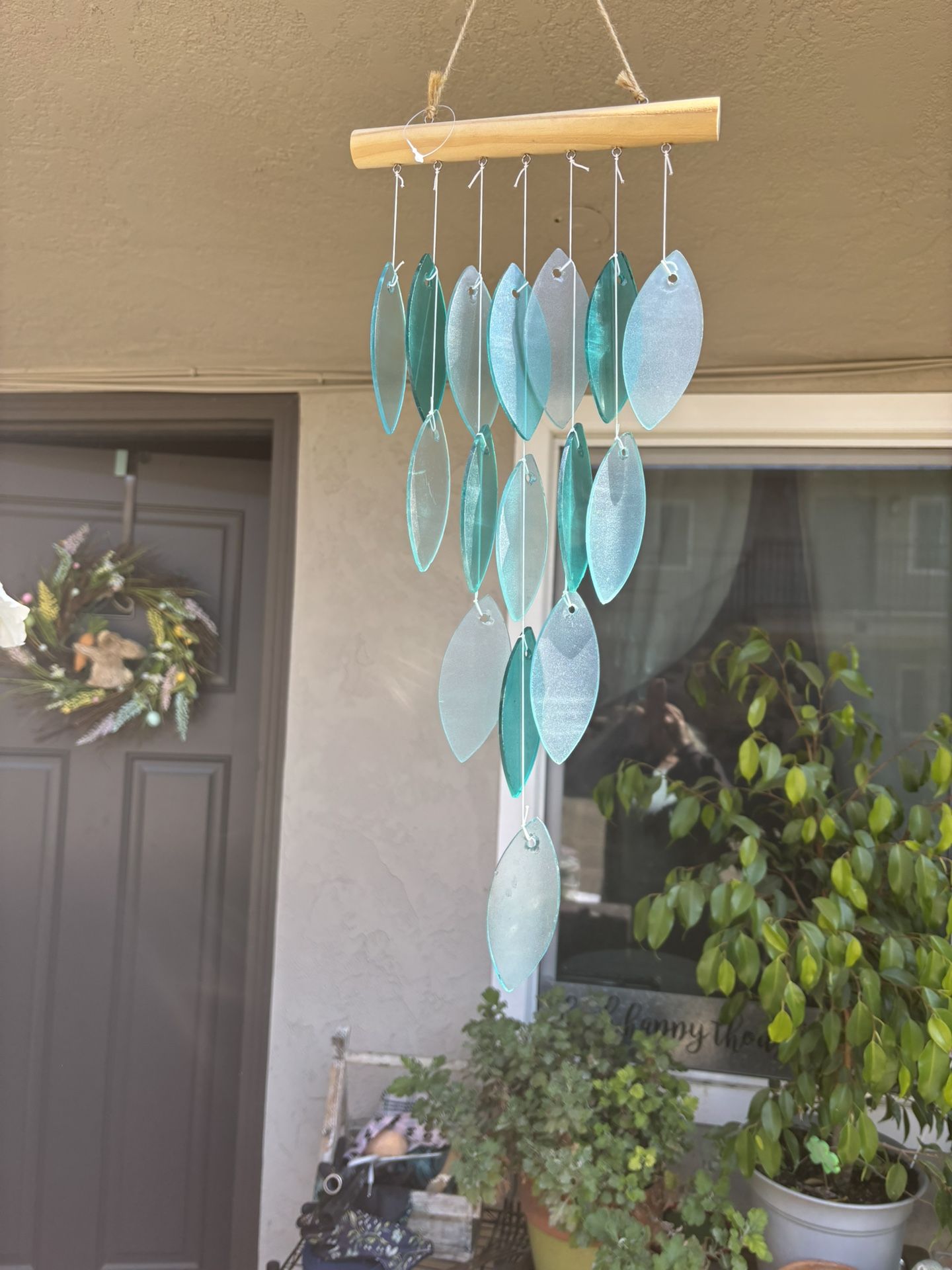 Wind-chime Glass Beautiful Shades of Turquoise