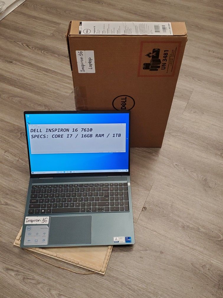 DELL INSPIRON 16 (Win 11 I7 11800H 32GB 1TB NVIDIA GeForce) $1