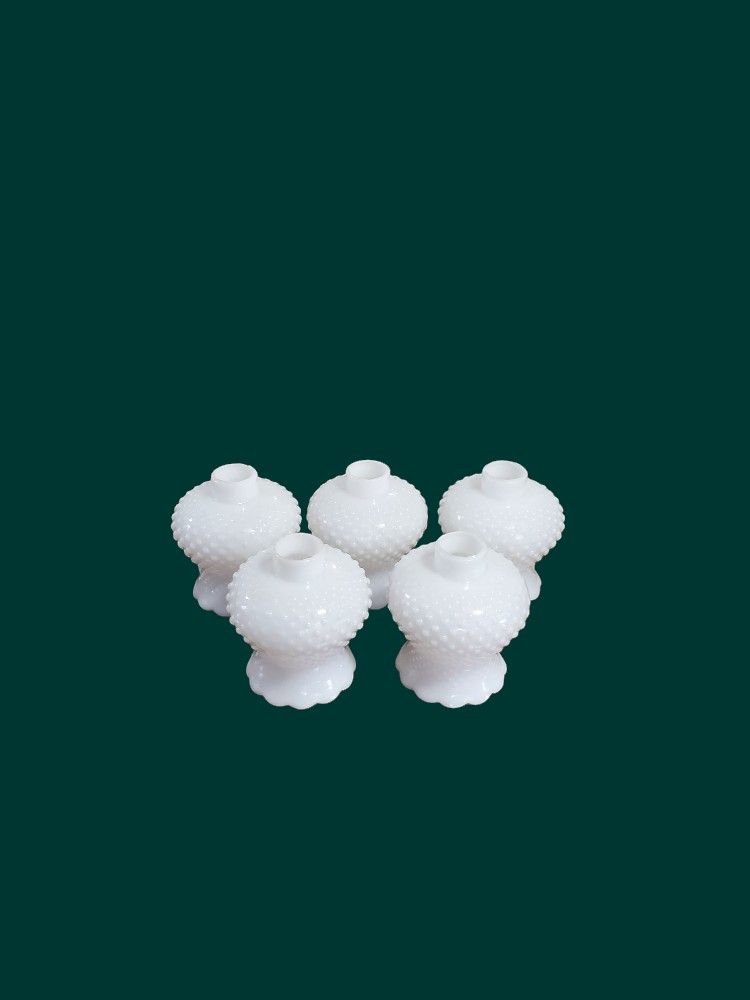 Vintage Hobnail white Milkglass Shades