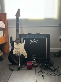 🔥 ELECTRIC GUITAR STARTER BUNDLE – AMP + 2 PEDALS + CABLES! 🎸