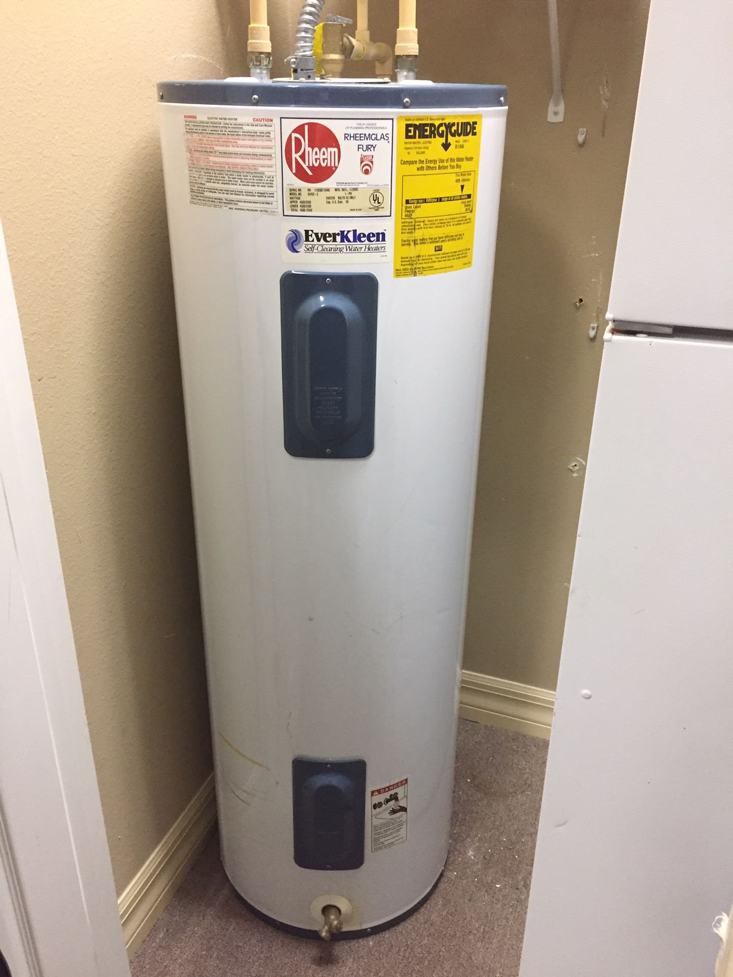 58 gallons Water heater