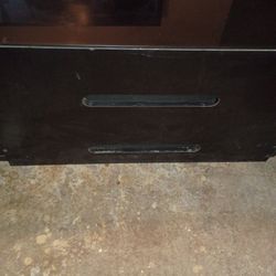 Black Glass TV Stand 