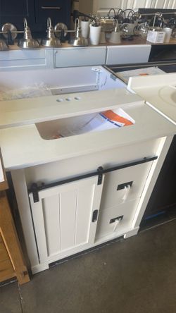 30 in vanity bathroom in white $299