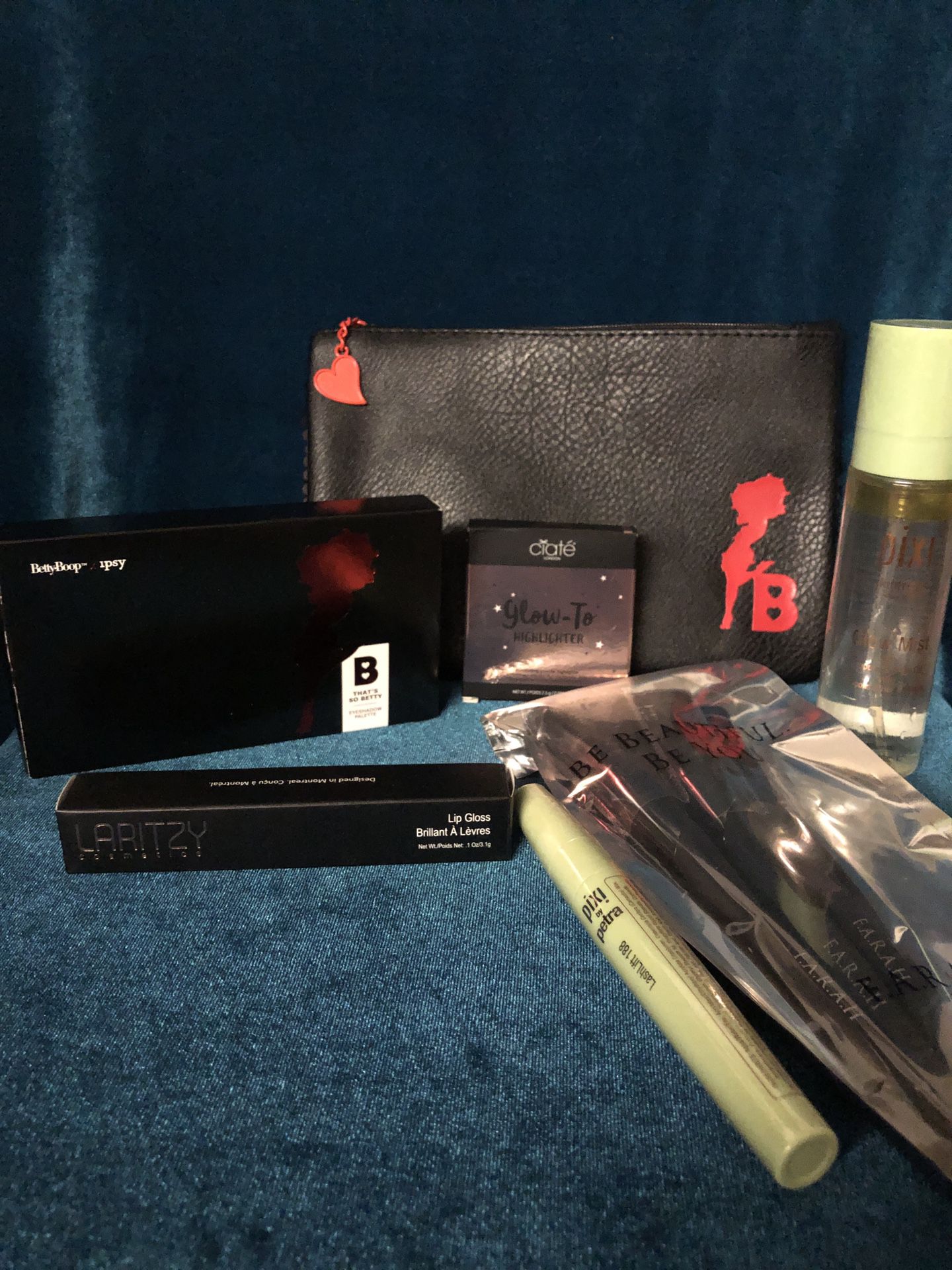 Ipsy x Betty Boop glam bag plus + products