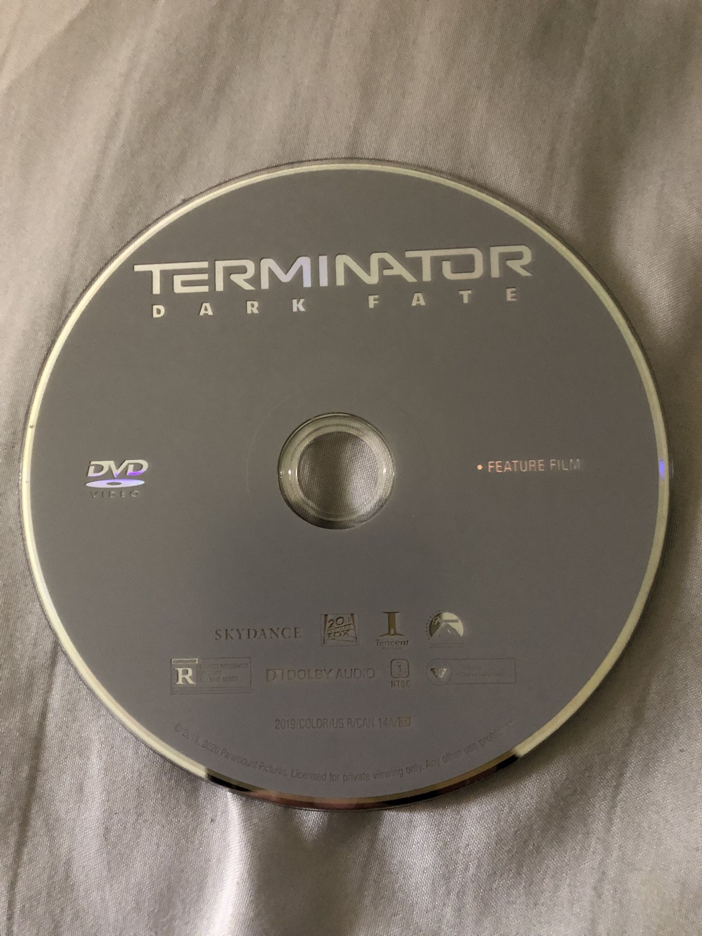 Terminator Dark Fate DVD