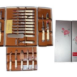 Vintage Regent Sheffield 19 Piece Presentation Knife Set NOS New Clean  