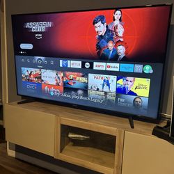 Wall Mounted Shelf W/ 65” Smart Tv