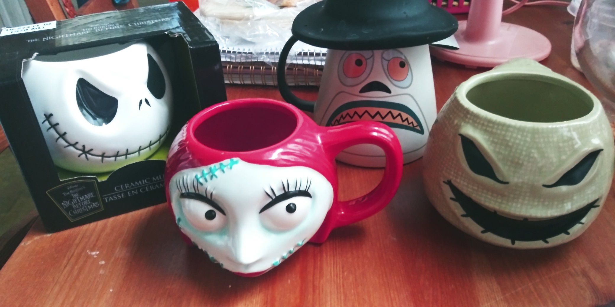 Nightmare Before Christmas Ceramic 3D Mugs (All in Excellent Condition)