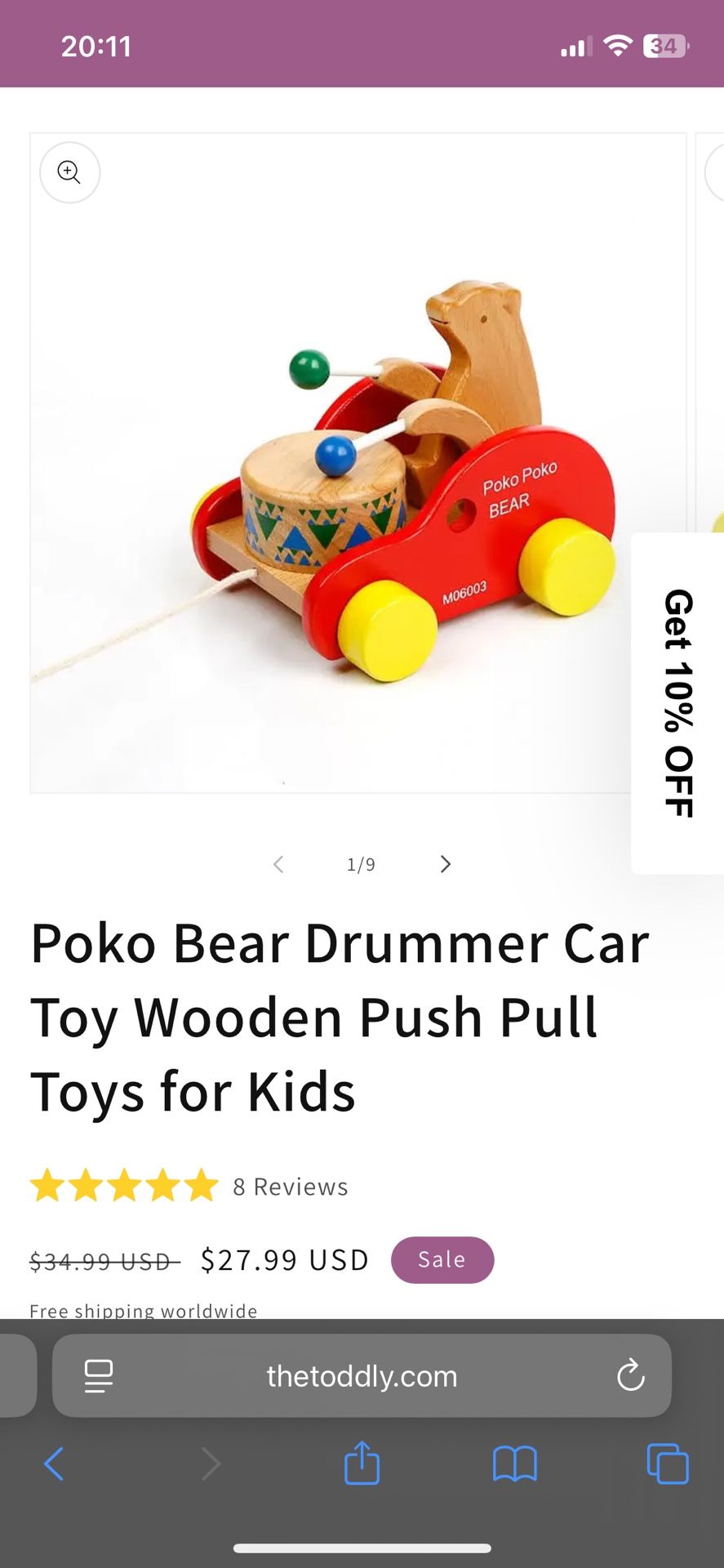 Wooden push Pull Toy