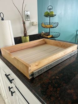 Wooden drawer pullout