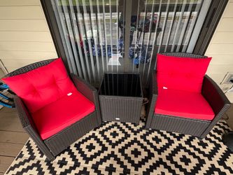 Red & Black Patio Furniture
