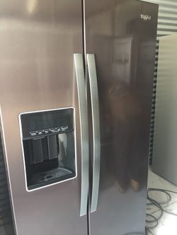 Whirlpool platinum color stainless steel refrigerator