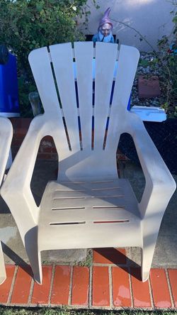 4 Big Stackable Adirondack Lawn Chairs Tan