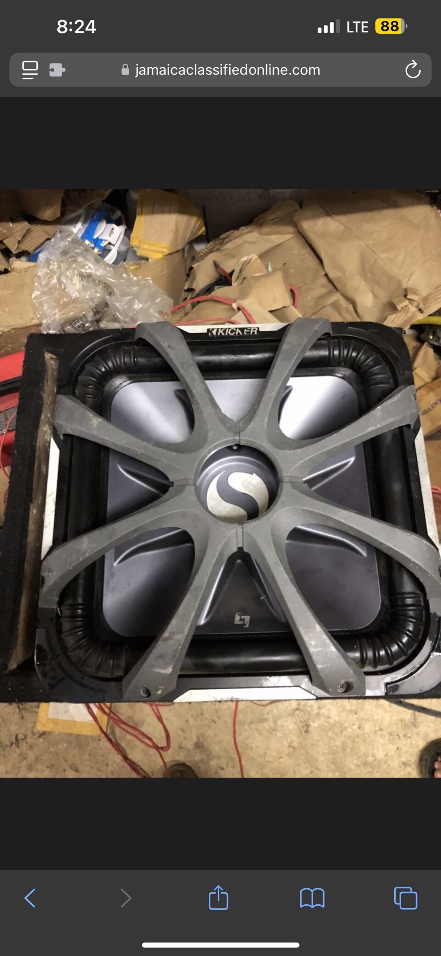 Kicker L7 15” Subwoofer In Ported Enclosure