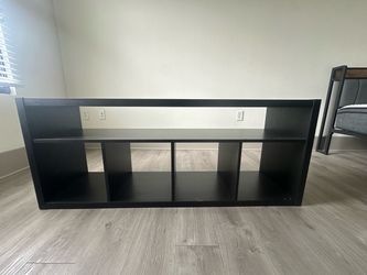Black Wood TV Stand / Media Console — $40